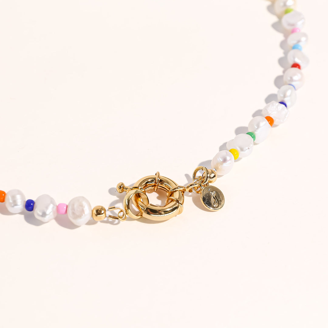 Amber Rainbow Pearls Necklace - Joey Baby