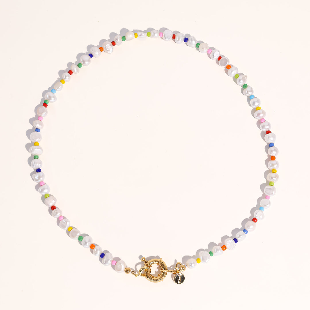 Amber Rainbow Pearls Necklace - Joey Baby