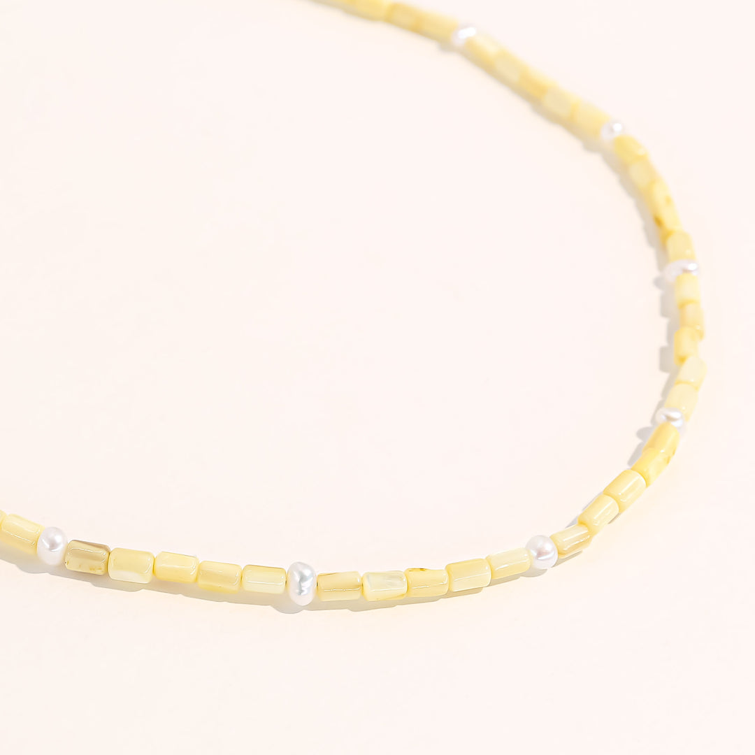 *Limited* Lusia Necklace - Pastel Yellow - Joey Baby