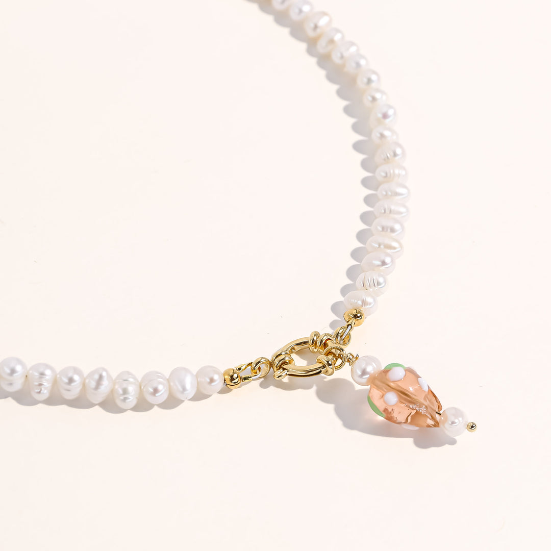 Ichiko Strawberry Pearl Necklace - Joey Baby