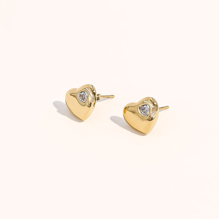 Ciara Heart Stud Earrings